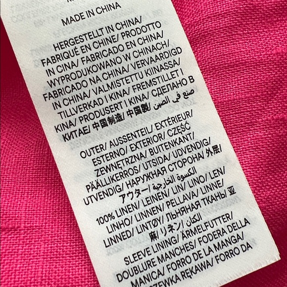 BODEN Linen Pink Mini Dress Smocking Puffy Statement Sleeves 12 NWT - Picture 9 of 15